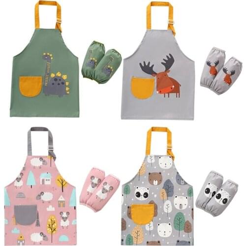 Boys And Girls Waterproof Apron, Cooking, Painting, Gardening, Feeding Bib Apron