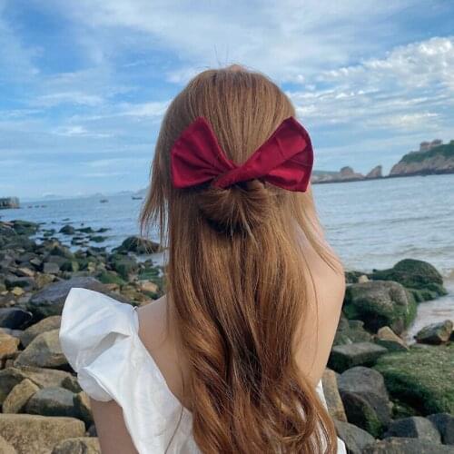 2021 New 35*10 Solid Color Magic Twist Clip Eight Character Iron Wire Lazy Artifical Hair Ribbon Bow Fashion Hair Device