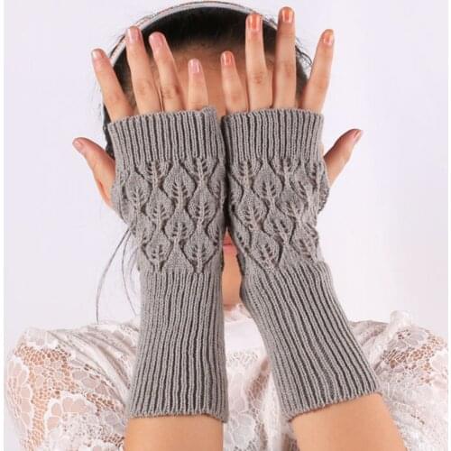 Women Gloves Stylish Hand Warmer Winter Gloves Women Arm Crochet Knitting Faux Mitten Warm Fingerless arm warmers Gloves