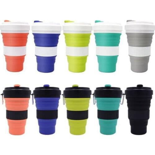 1Pcs 550ml Travel Folding Cup Water Bottle Outdoor Travel Goods Shrink Coffee Cup Creative Gift Water cup Folding water bottle