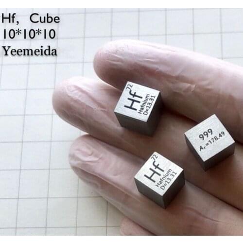 10mm Hf≥99.9% Hafnium Hf Cube Periodic Table Of Elements Cube Hand Made Science Educational DIY Crafts Display