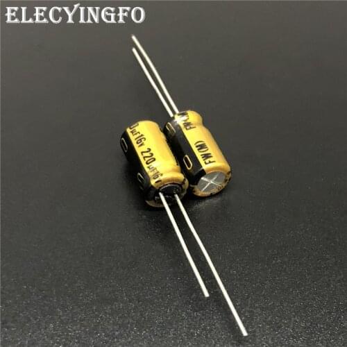 10pcs 220uF 16V NICHICON FW Series 6.3x11mm 16V220uF HIFI Audio Capacitor