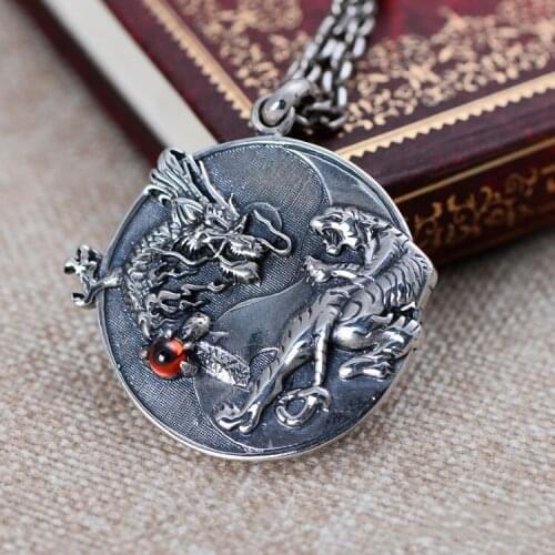100%925 pure silver jewelry illustrating domineering style pendant gossip men and women