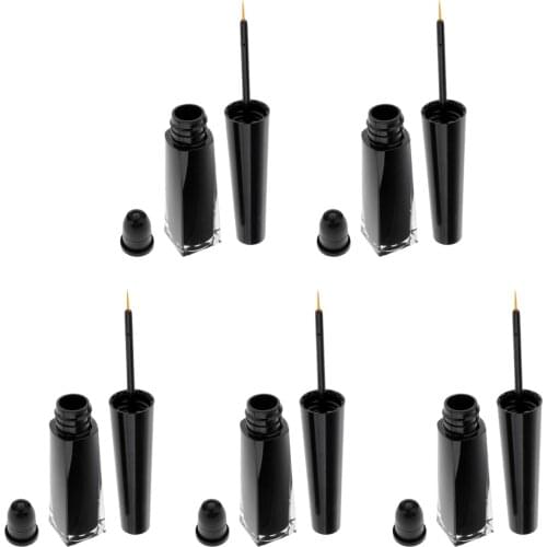 5pcs 3ml Black Liquid Makeup Containers Bottles Eyeliner Glue Vials Cosmetic