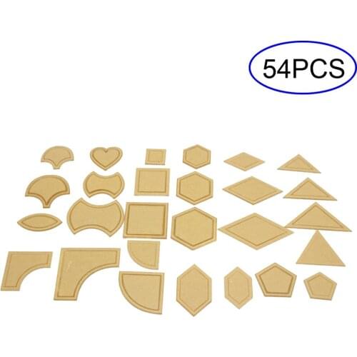 54 Pcs Mixed Quilting Templates DIY Tools Acrylic Sew Stencil Patchwork Quilter Styling Tool Handmade Sewing Accessories H99F