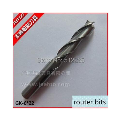 6*22 Three Flutes Carbide Cutters/ End Mill Tools/Cutting Bits/CNC Router Tool Bits/Engraving Tools/Cutting MDF/Wood/PVC