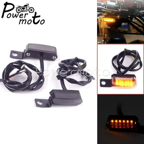 8mm Mini Motorcycle 12V LED Turn Signal Light License Plate Tail Blinker Light for Honda Suzuki Yamaha Kawasaki Chopper Bobber