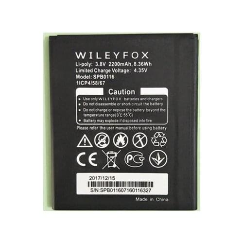 AZK New SPB0116 Battery for Wileyfox Spark / Spark+ SPB0116 phone battery 3.8v 2200mAh High quality