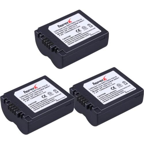 3Pcs 1500mAh CGA-S006 CGR CGA S006E S006 S006A DMW-BMA7 DMW BMA7 Battery for Panasonic DMC FZ7 FZ8 FZ18 FZ28 FZ30 FZ35 FZ38 FZ50