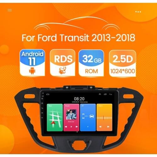 Android 32G Car Radio GPS Multimedia Player For Ford Transit 2013 2014 2015 2016 2017 2018 Auto Stereo SWC NO DVD Support DVR