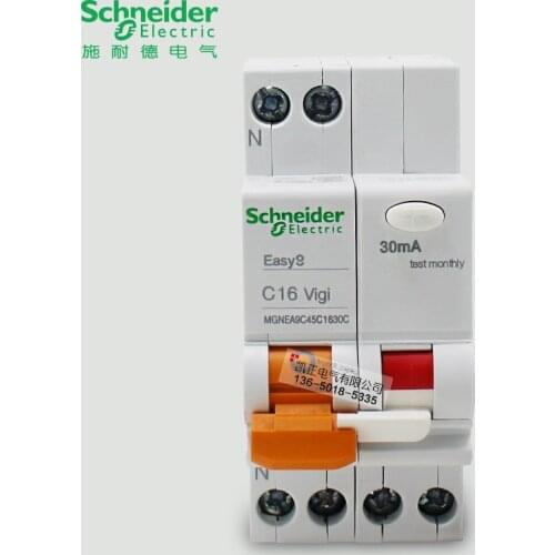 Schneider Circuit Breaker 1P + N Single P Leakage Protector DPN Air Opener with Leakage Protection 2 10A-40A Air Switch Easy9