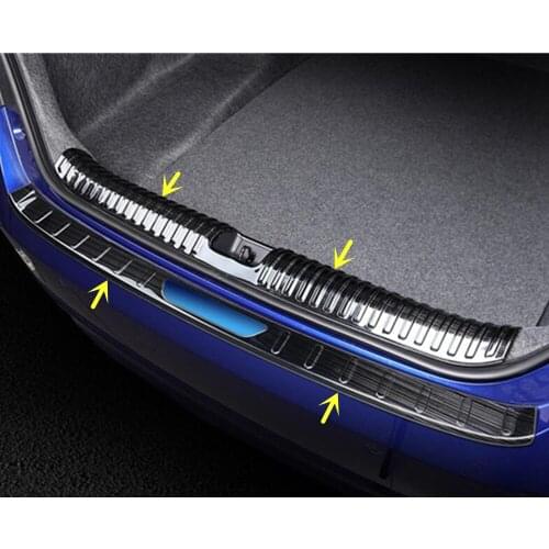 For Honda Accord Sedan 10th 2018 2019 2020 Car Inside Inner Rear Bumper Trim Plate Outside Protect Frame Trunk Pedal 1pcs