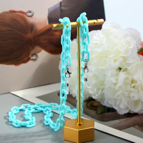 JUST FEEL Fashion Acrylic Mask Chain Women Multifunction Anti-slip Sunglasses Chains Reading Glasses Chain Necklace Jewelry Gift