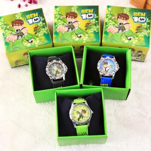 Ben 10 Cartoon Anime Figures Silicone Childrens Watch Color Random Quartz Watch Fashion Kids Toys for Boys Birthday Gifts