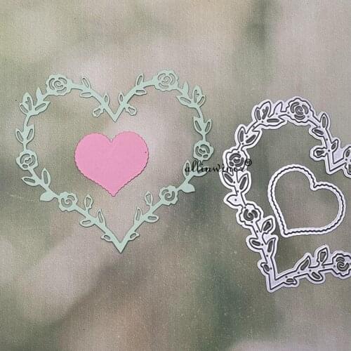 Flower love circle DIY Craft Metal Cutting Die Scrapbook Embossed Paper Card Album Craft Template Stencil Dies
