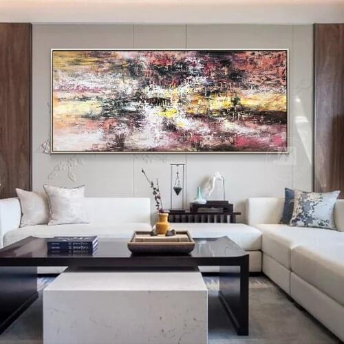 Decorative pictures on the wall oil painting on canvas handmade landscape large home decor paintings cuadros decoracion salon