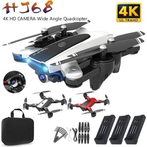 New HJ68 Foldable Professional Drone With Camera 4K HD Selfie Follow WiFi FPV Wide Angle RC Four Axis Helicopter With VR Glasses