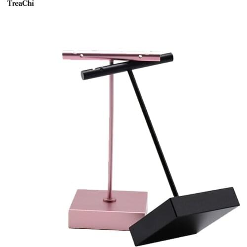 Elegant Metal Earring Jewelry Organizer Earring Holder Stainless Steel T Bar Earring Storage Rack Display Ornament Hanger Stand