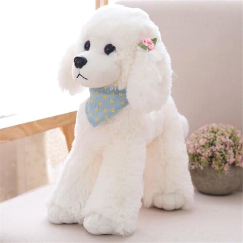 Fancytrader Pop Plush Anime Poodle Toys Kids Gift Soft Stuffed Cuddly Animals Dogs Doll 40cm 16inch