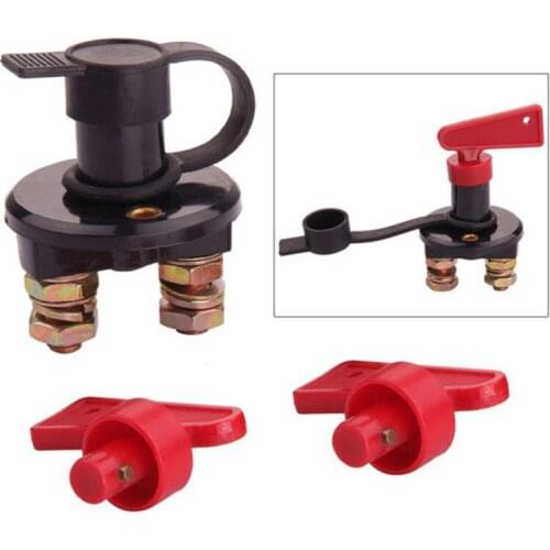 Battery Isolator Disconnect Cut OFF Power Kill Switch for Marine Car Boat RV ATV Vehicles With 2 Keys (Type I 1 pcs)