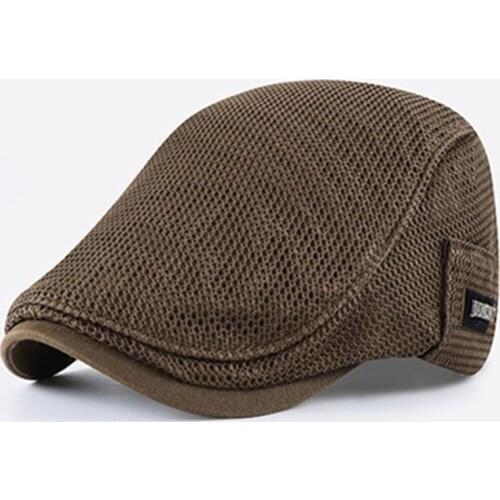 2021 Summer New Mens Mesh Cap Breathable Berets Snapback Cap Adjustable Size Ventilated Sunscreen Casual Sports Caps Dads Hat