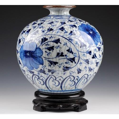 Jingdezhen ceramics painted underglaze blue and white porcelain antique crafts antique vase Home Furnishing ornaments