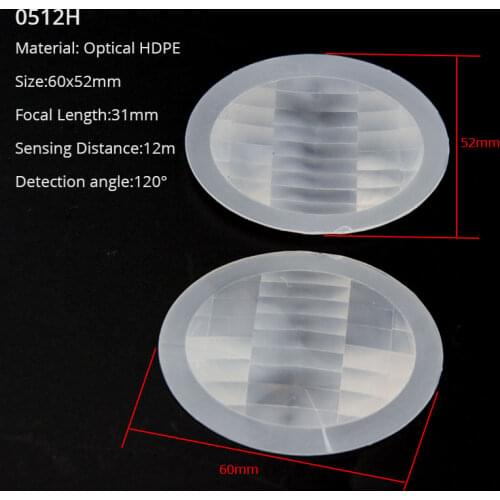 10PCS PIR Human Body Infrared Induction Fresnel Lens Sensing Distance 12m 15m Optical HD PE NF-IR Lenses