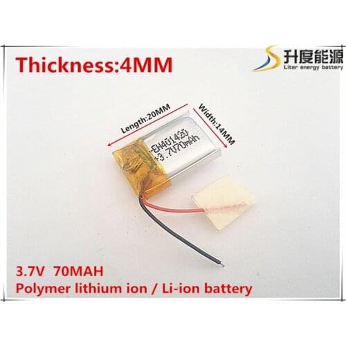 Tablet battery 3.7V 70mah 401420 Lithium Polymer LiPo Rechargeable Battery li ion For Mp3 Mp4 PAD DVD E-book bluetooth headset