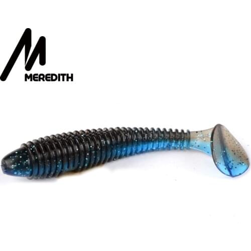 Meredith 20pcs Tube Soft Bait with Long Tail for Fishing Lure SwimBaits of Big Game Fishing for Any Fishing Rigs Free shipping