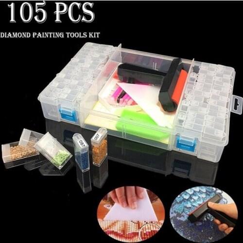 5D diamond painting tools kit for diamond embroidery accessories art supplies storage