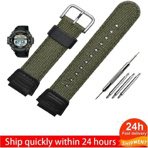 Nylon strap black army green wristband Replacement belt for CASIO mens watch sport AE-1 MRW-200 Driving Sport Watch accessories