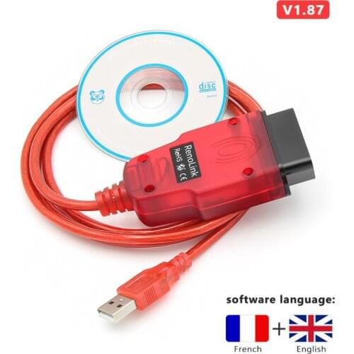 Newest Renolink V1.87 OBD2 for Renault ECU Programmer Resetting Key Coding UCH Match Dashboard Coding OBD2 Airbag Reset Tools