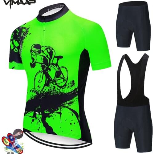 2021 New Mountain Bike Clothing Summer Short Sleeve Cycling Clothing Man Breathable Bicycle Wear Pro Team Cycling Jersey Set