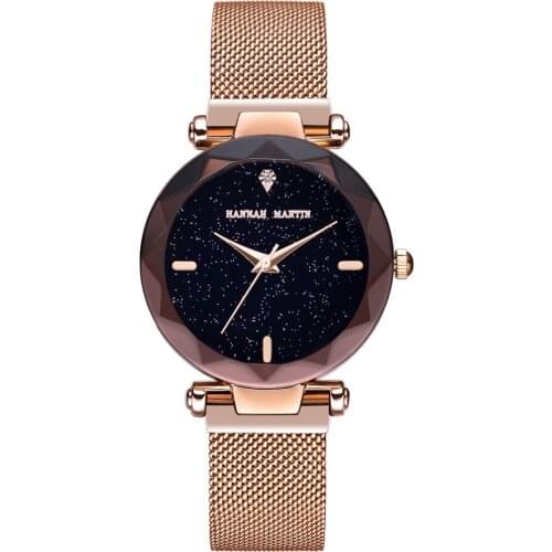 New brand Japan Women Fashion Elegant Magnet Buckle Vibrato Wrist Watches Gold Waterproof Ladies Watch Fast Shipping