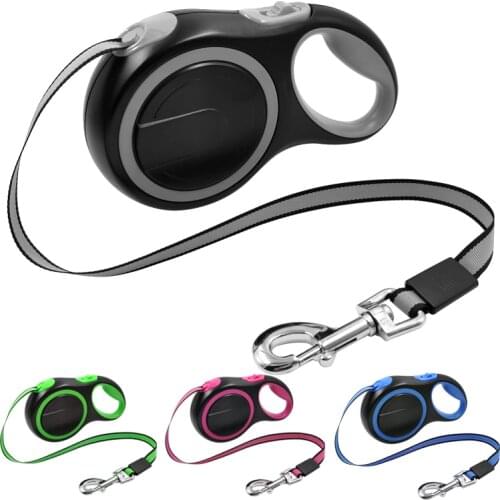 8M Durable Nylon Dog Leash Long Pet Retractable Lead Automatic Leash For Large Dogs Extending Big Dog Walking Running Leads Rope