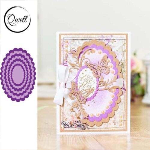 QWELL Circle Frame Metal Cutting Dies for Scrapbooking and Card Making Paper Embossing Craft New 2019 die cuts