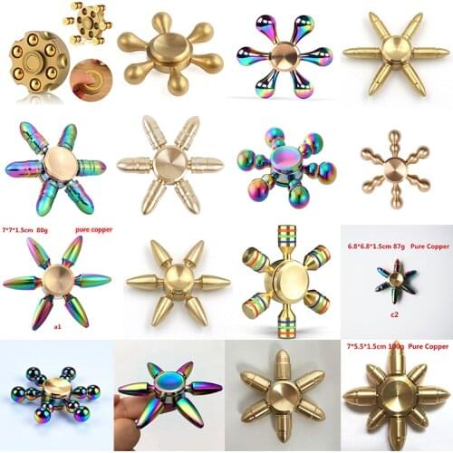 Pure Copper Hand Spinner Fidget Spinner Adult Child EDC Decompression Artifact Creative Toys Bullet Sugar Gourd Revolver