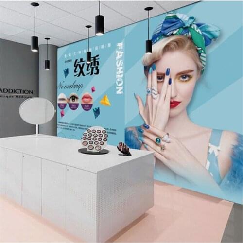 Modern Fashion Semi-permanent Tattoo Studio Nail Shop 3D Photo Wallpapers Beauty Salon Industrial Decor Wall Paper 3D