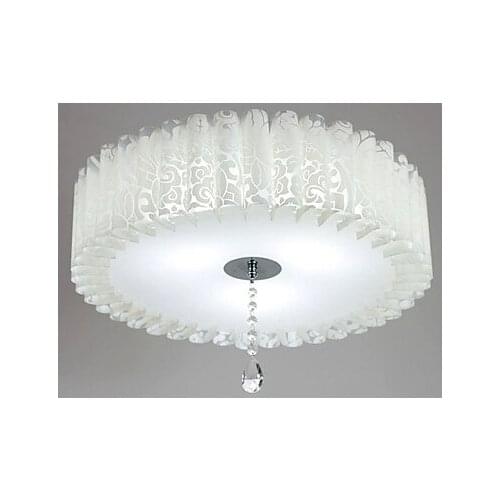 LED Flush Mount, 3 Light, Country White Acrylic PVC Painting 110-240v Free Shipping