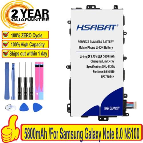 Top Brand 100% New 5500mAh SP3770E1H Battery for Samsung Galaxy Note 8.0 N5100 N5120 N5110 GT-N5100 GT-N5110 free gfit