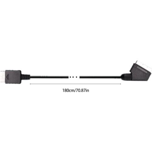 1.8m RGB Scart Cable For -Sony PS1 PS2 PS3 TV AV Lead Replacement Connection Game Cord Wire for PAL/NTSC Cons T84D