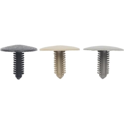 50Pcs Trim Panel Textured Head Plastic Rivet Retainer Shield Hood Clip Plastic headliner Fastener