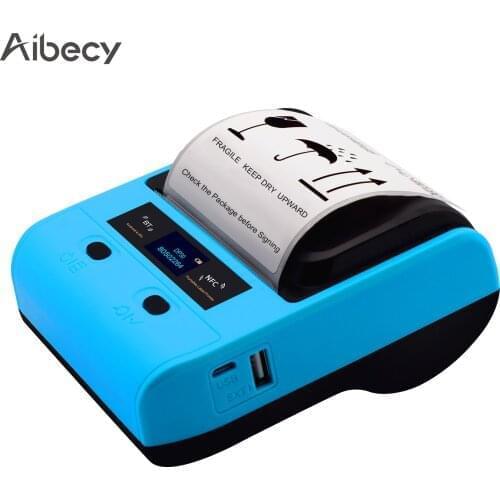 Aibecy DP30 Portable All in One Wireless Thermal Printer 3 Inch 80mm Paper Width for Shipping Label USB BT NFC for Store