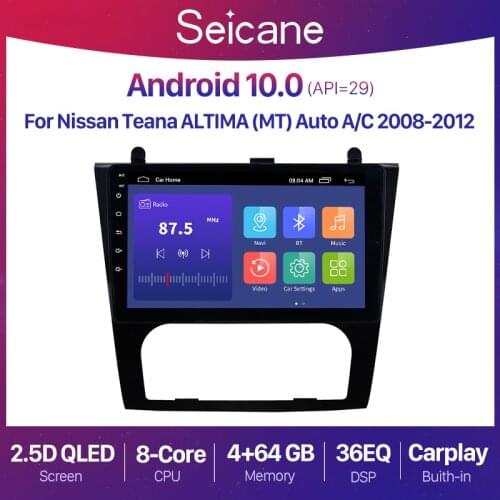 Seicane Android 10.0 9 inch 2+32G Car Radio GPS Head Unit Player QLED for 2008-2012 Nissan Teana Altima Auto A/C 2 din Audio