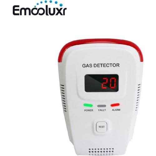 LPG Natural Gas Leakage Sensor AC220V Plug In Portable Gas Detector Voice Warning for Household Security