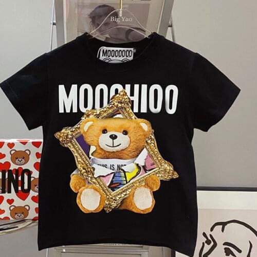 Parent child T-shirt 2-10 years old children + adult s-3xl cartoon short sleeve mom and daughter matching clothes kids outfits