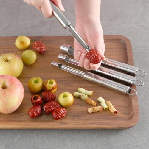Stainless Steel Fruit Corer Apple Pear Red Dates Seed Core Remover Slicer Knife Kitchen Gadgets Vegetable Multifunctional Tool