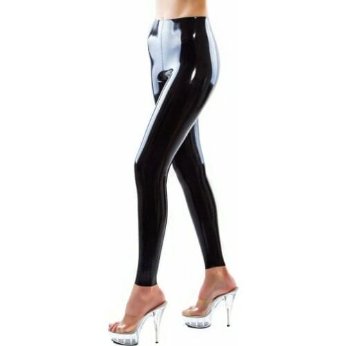 Latex Leggings Rubber Gummi Party Black Casual Classic Fitted Customized 0.4mm