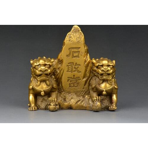 Los adornos de cobre Tarzán tablets cobre León Zhaocai accesorios para el hogar