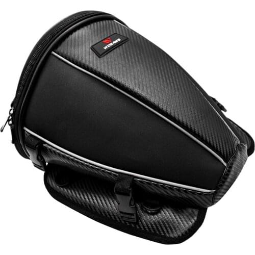 WOSAWE Motorcycle Bags Fuel Tank Rear Seat Rear Rider Bag Side Microfiber Leather Multifunctional Bag Waterproof Diagonal Bag